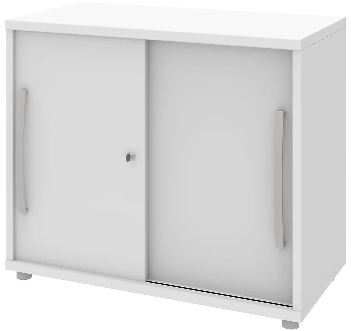 Armario de puertas correderas BARI, 1 estante, cerradura, An 800 x P 430 x Al 720 mm, blanco