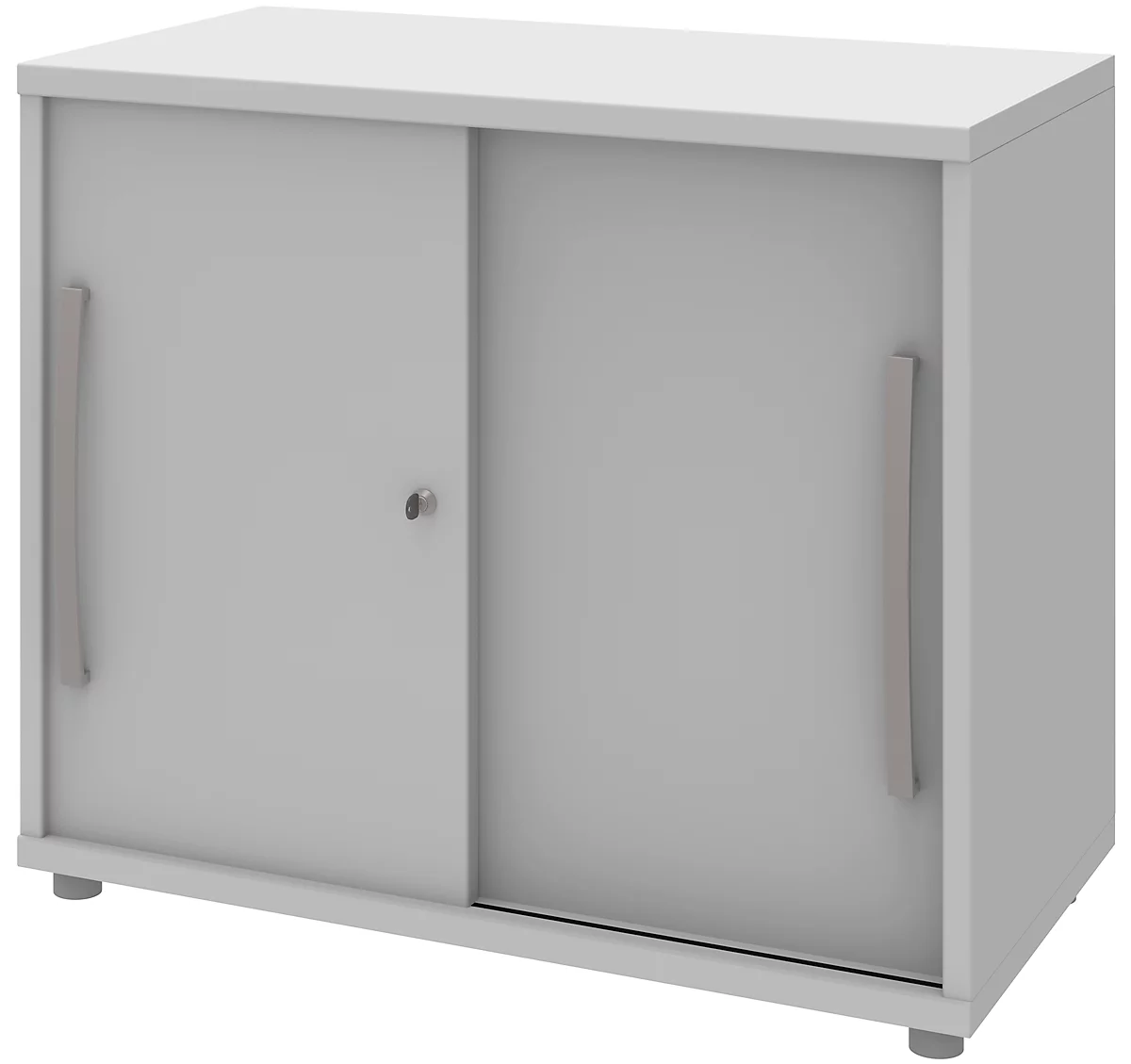 Armario de puertas correderas BARI, 1 estante, cerradura, An 800 x P 430 x Al 720 mm, gris claro