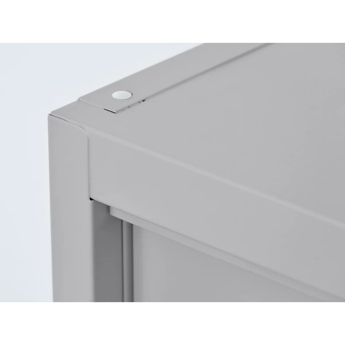 Armario de puertas correderas Schäfer Shop Select, con 3 estantes, H 1150 x A 1200 x P 400 mm, acero, gris claro