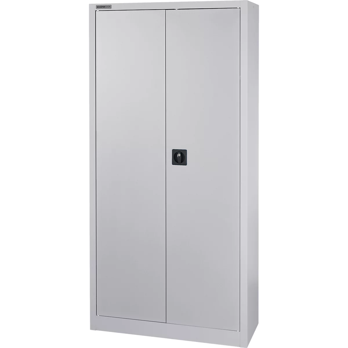 Armario para material Schäfer Shop Select, con cerradura, 4 baldas galvanizadas, 5 OH, An 950 x P 400 x Al 1935 mm, acero, aluminio blanco/aluminio blanco