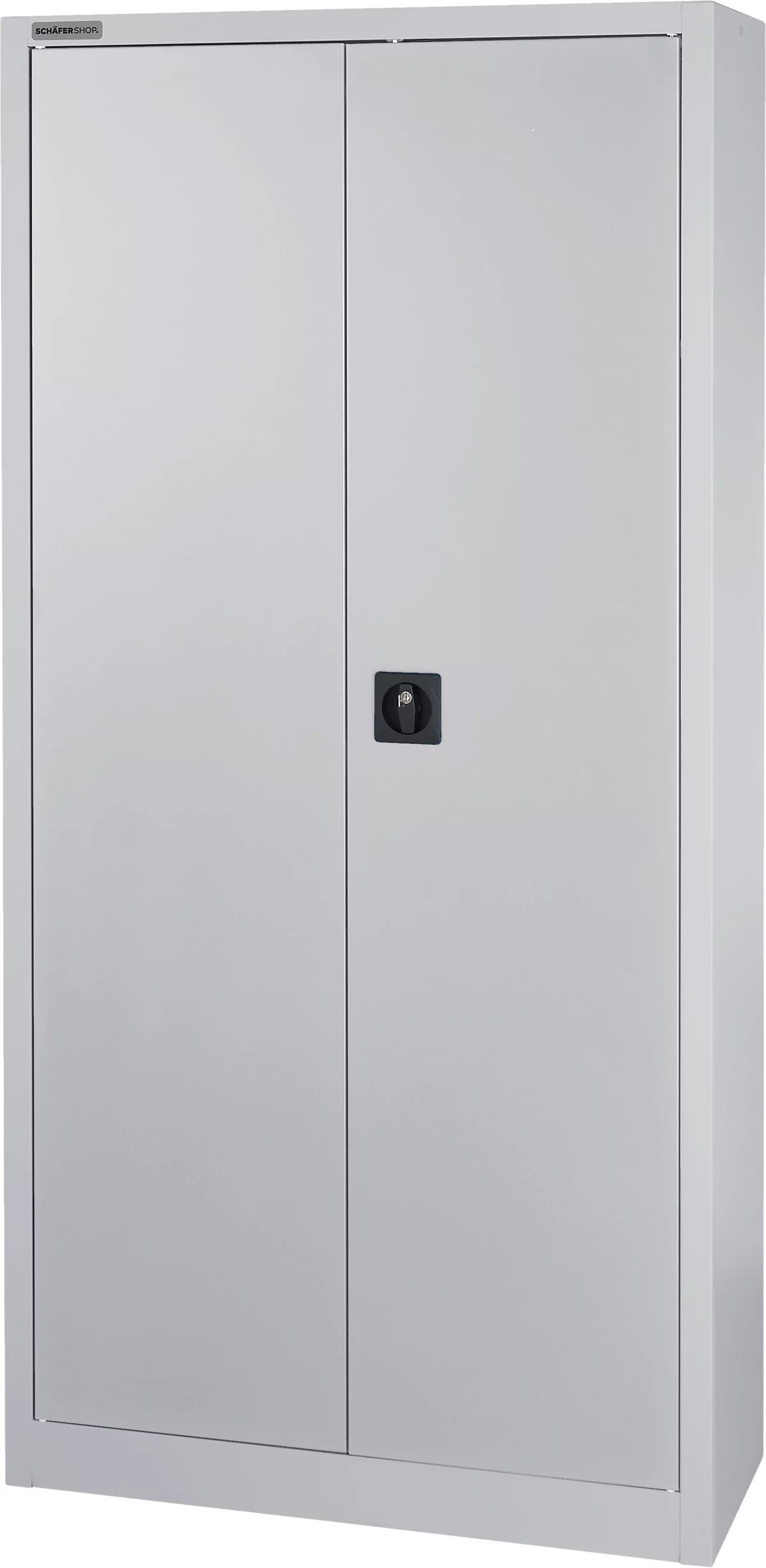 Armario para material Schäfer Shop Select, con cerradura, 4 estantes galvanizados, 5 OH, ancho 950 x fondo 400 x alto 1935 mm, acero, aluminio blanco/aluminio blanco