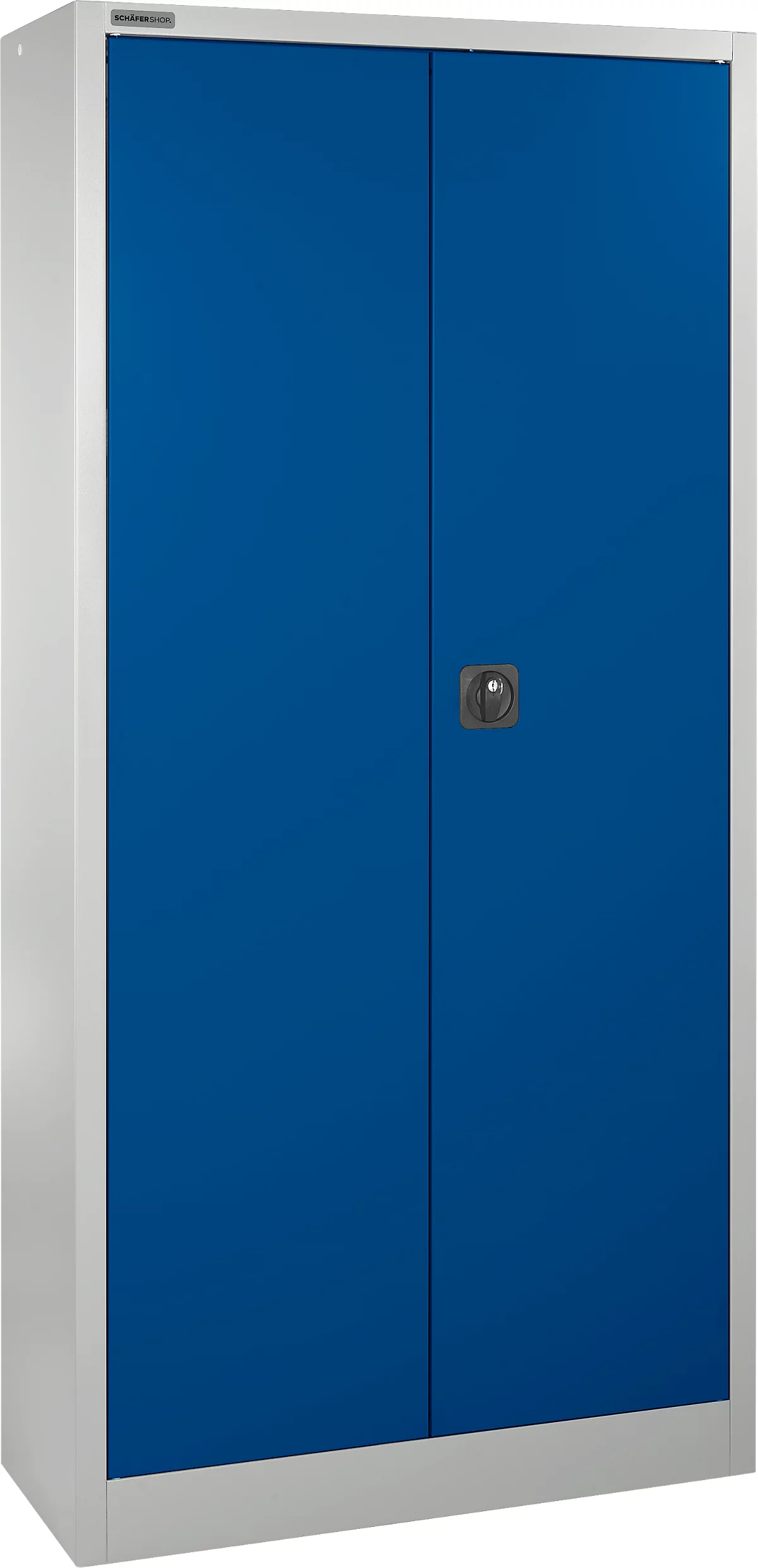Armario para material Schäfer Shop Select MS 2409, con paredes de rejilla perforadas a toda altura, hasta 50 kg/estantería, ancho 950 x fondo 400 x alto 1935 mm, gris claro/azul benigno