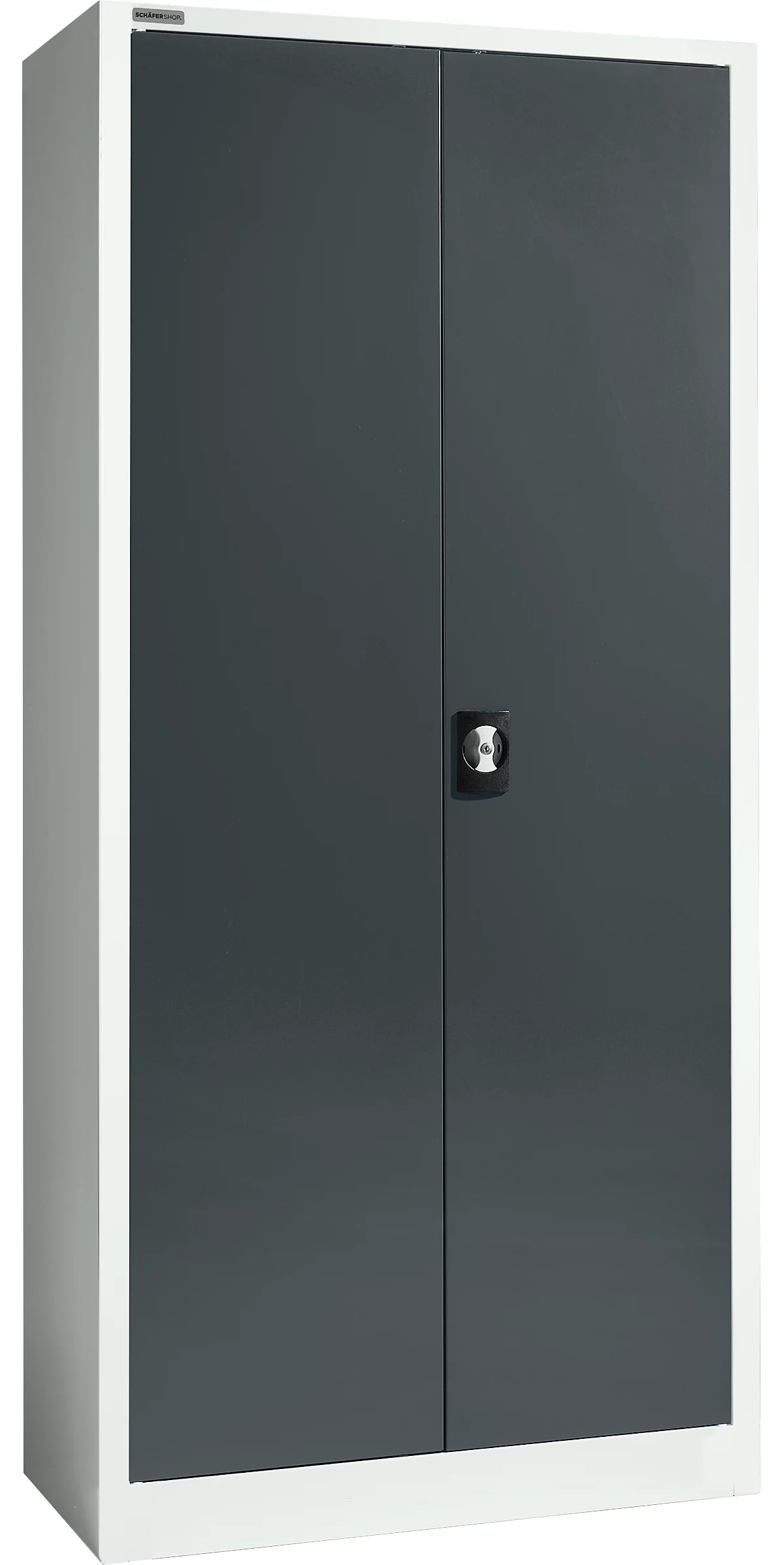 Armario para materiales Schäfer Shop Select, con cerradura, 4 estantes galvanizados, 5 OH, ancho 950 x fondo 400 x alto 1935 mm, acero, gris claro/gris antracita
