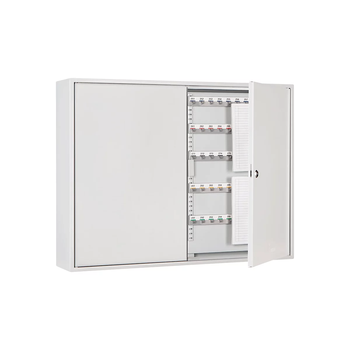 Armoire à clés, double porte, l. 730 x P 140 x H 550 mm, pour 400 clés