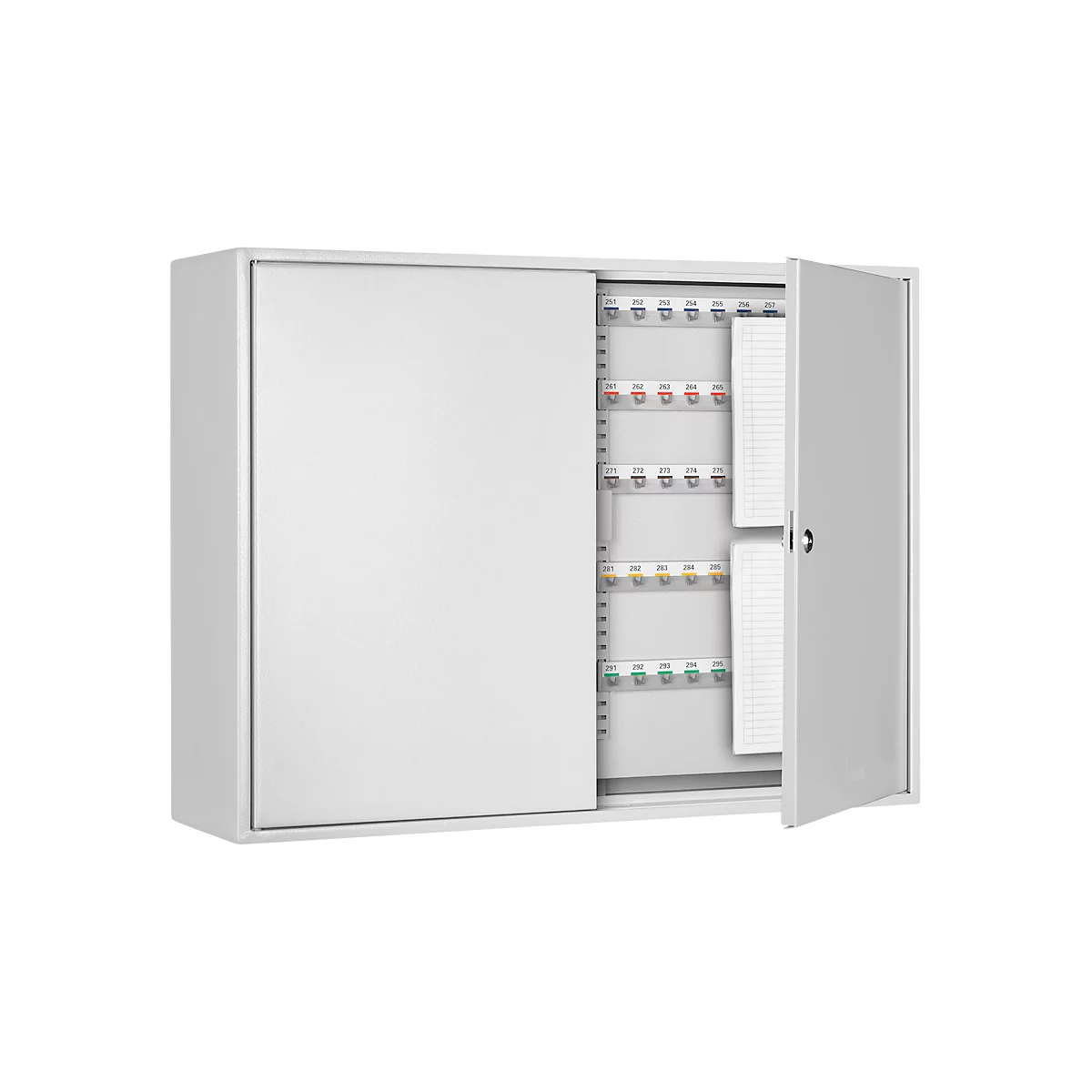 Armoire à clés, double porte, l. 730 x P 205 x H 550 mm,pour 500 clés