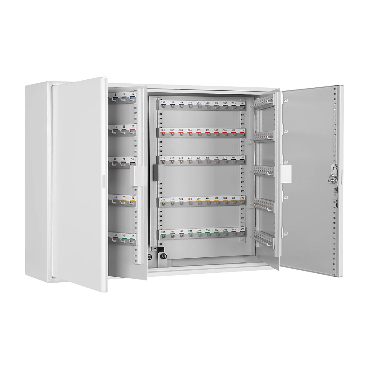 Armoire à clés, double porte, l. 730 x P 205 x H 550 mm,pour 500 clés