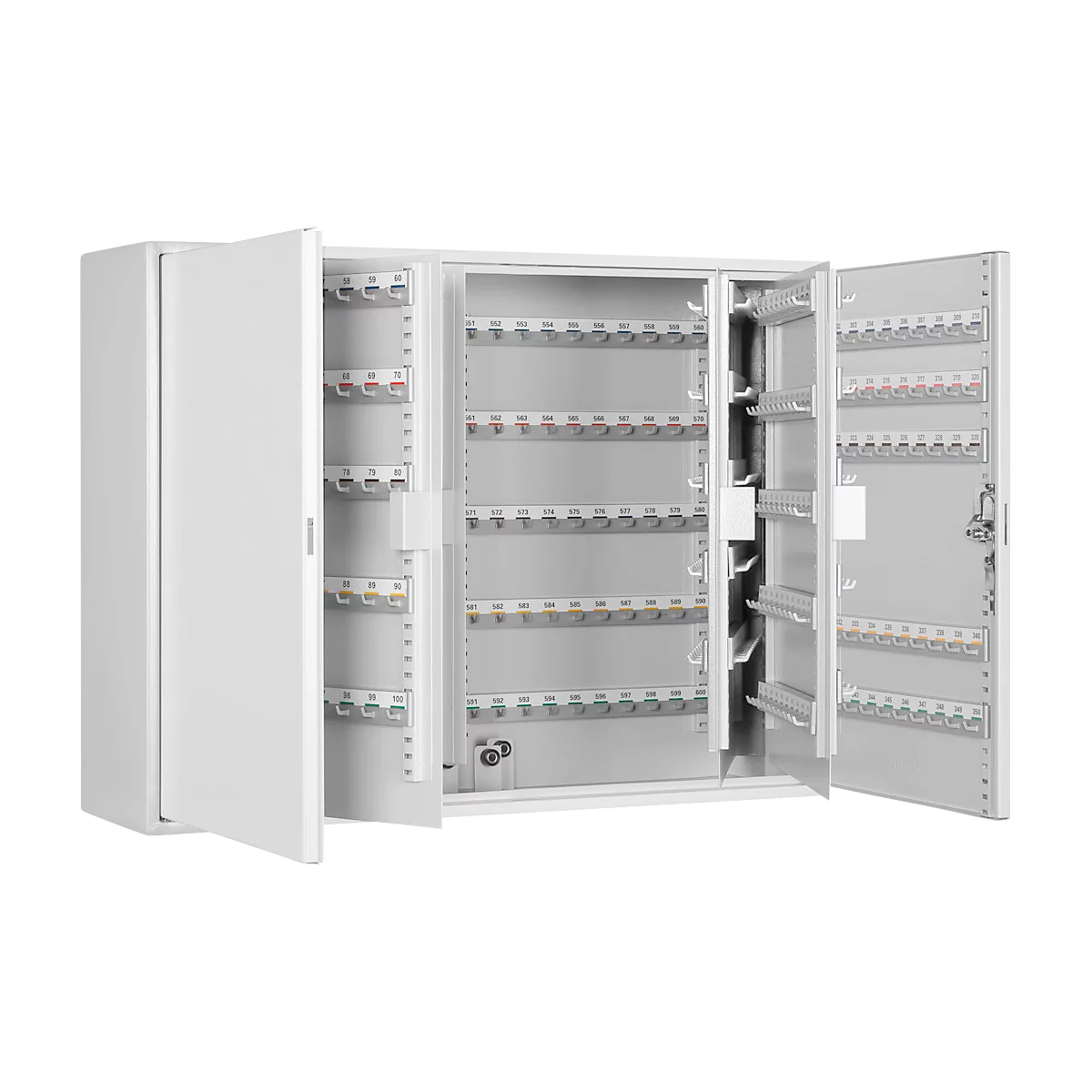 Armoire à clés, double porte, l. 730 x P 205 x H 550 mm, pour 600 clés