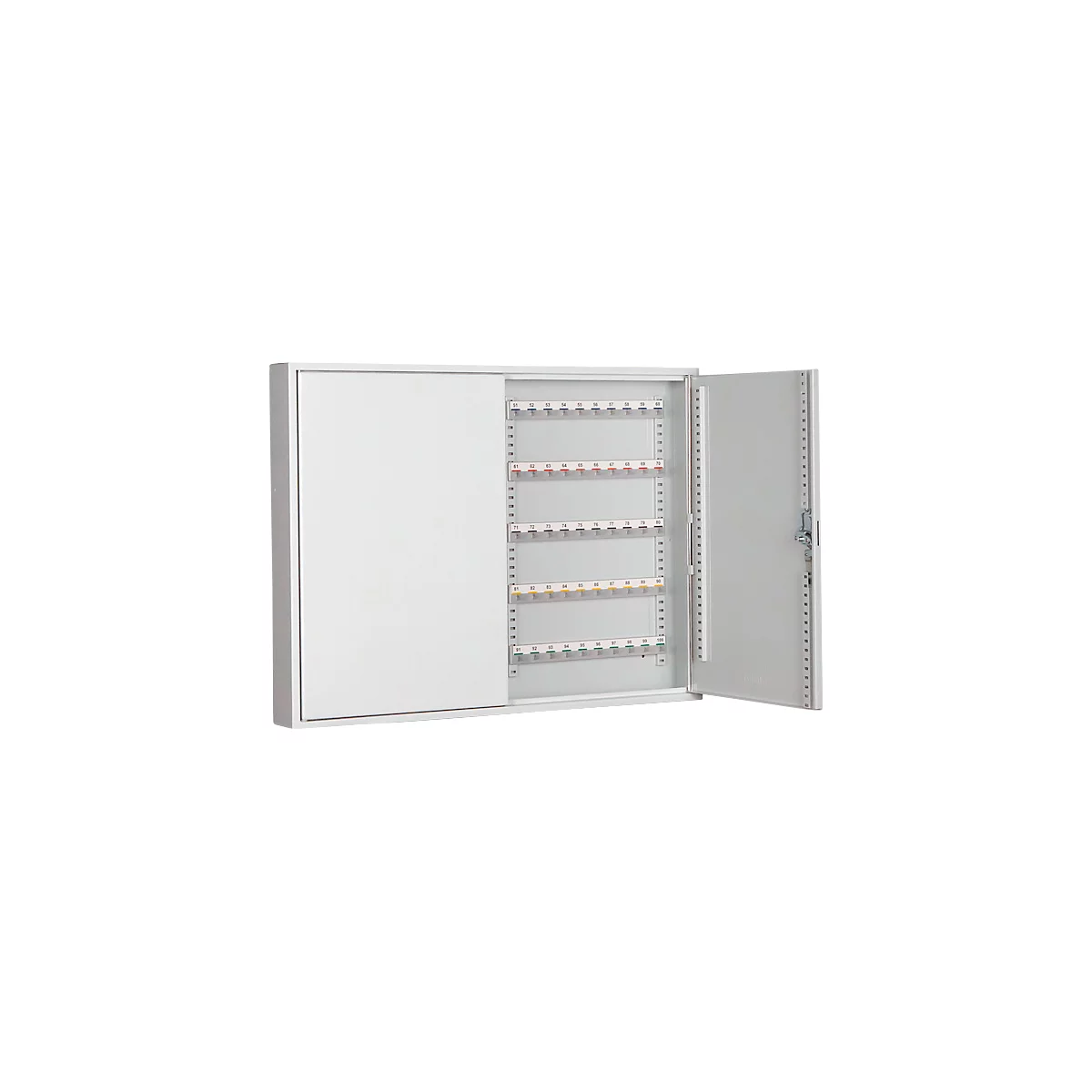 Armoire à clés, double porte, l. 730 x P 80 x H 550 mm, pour 100 clés