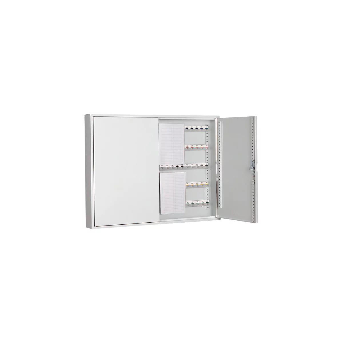 Armoire à clés, double porte, l. 730 x P 80 x H 550 mm, pour 100 clés