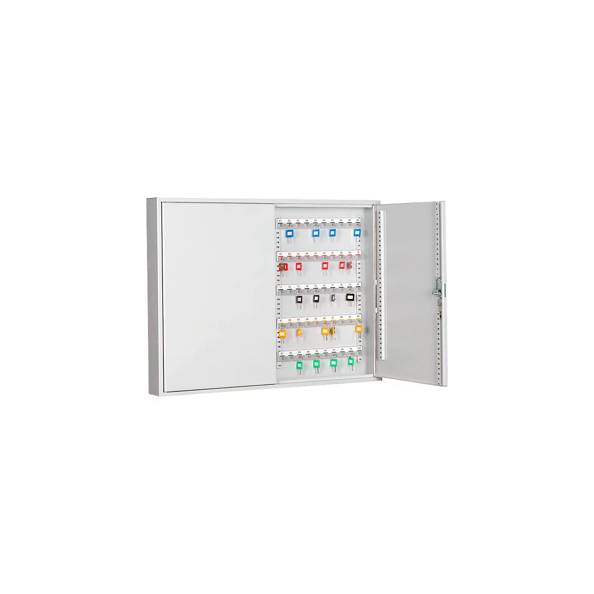 Armoire à clés, double porte, l. 730 x P 80 x H 550 mm, pour 100 clés