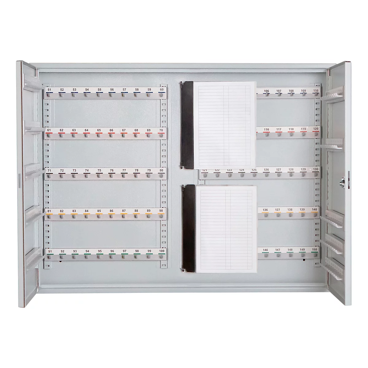 Armoire à clés, double porte, l. 730 x P 80 x H 550 mm,pour 200 clés