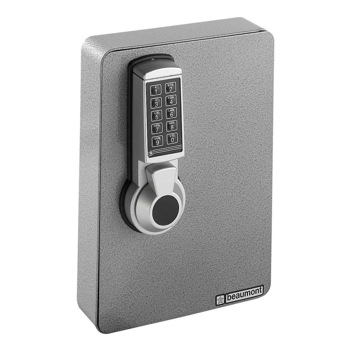 Armoire à clés, serrure électronique, 46 crochets, argent martelé