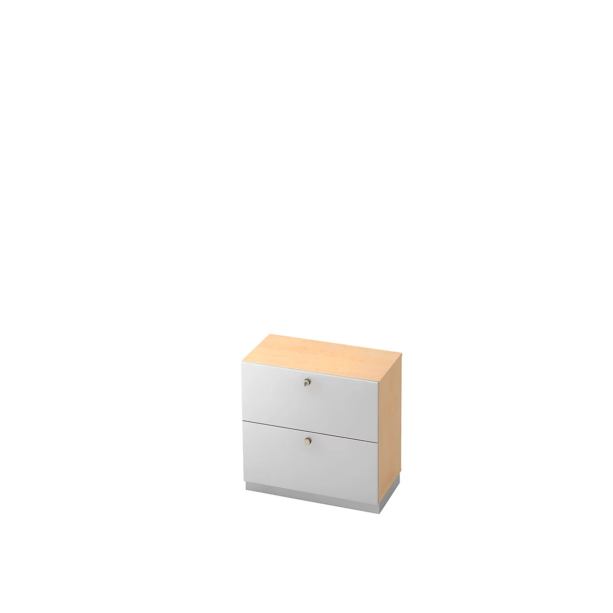 Armoire à dossiers suspendus, 2 HC, l. 800 x P 420 mm, coloris érable/argent