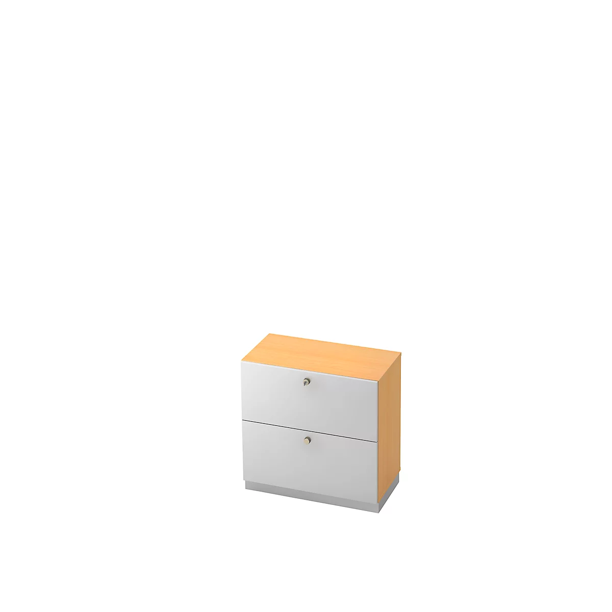 Armoire à dossiers suspendus, 2 HC, l. 800 x P 420 mm, coloris hêtre/argent