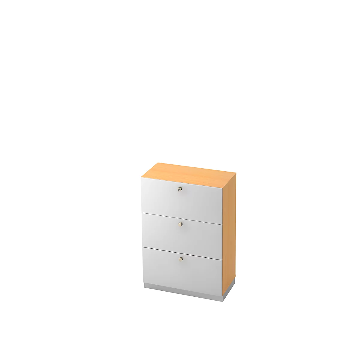 Armoire à dossiers suspendus, 3 HC, l. 800 x P 420 mm, coloris hêtre/argent
