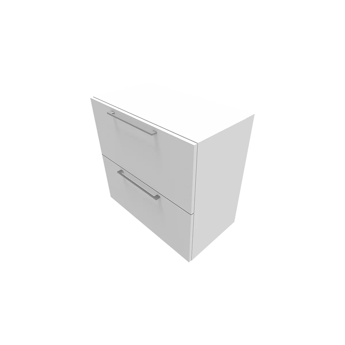 Armoire à dossiers suspendus SOLUS PLAY, 2 hauteurs de classeur, l. 800 x P 440 x H 748 mm, blanc