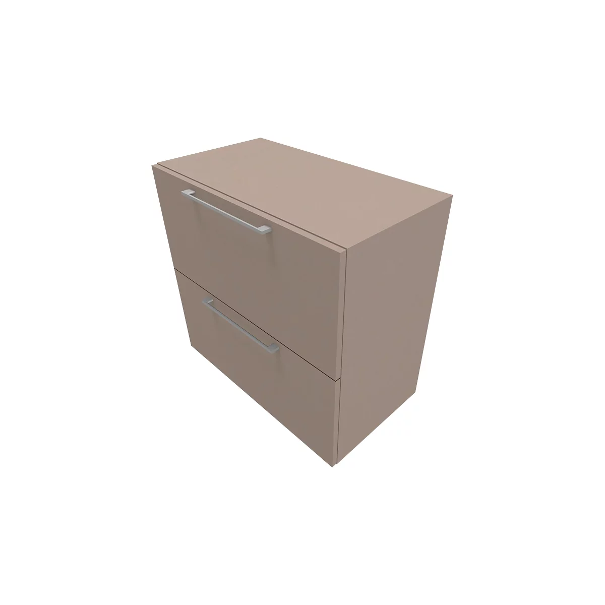 Armoire à dossiers suspendus SOLUS PLAY, 2 hauteurs de classeur, l. 800 x P 440 x H 748 mm, gris pierre
