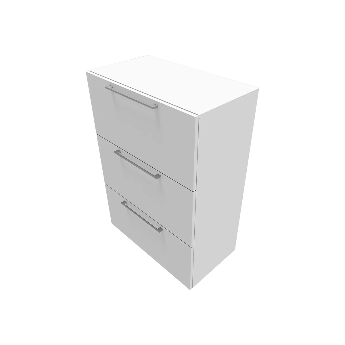 Armoire à dossiers suspendus SOLUS PLAY, 3 hauteurs de classeurs, l. 800 x P 440 x H 1122 mm, blanc
