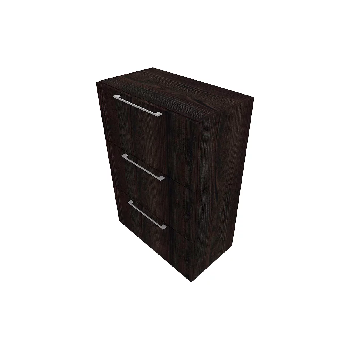 Armoire à dossiers suspendus SOLUS PLAY, 3 hauteurs de classeurs, l. 800 x P 440 x H 1122 mm, chêne de tourbière