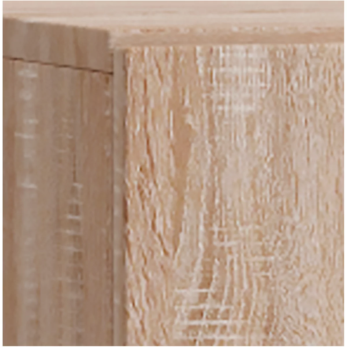 Armoire à double porte, en bois, 2 OH, poignées, étagère réglable en hauteur, L 700 x P 400 x H 740 mm, chêne Sonoma