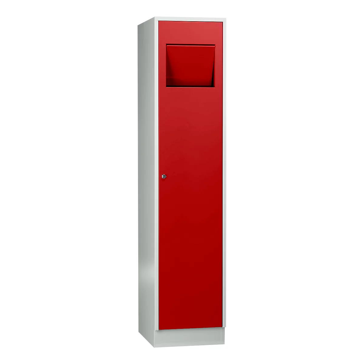 Armoire à linge, Largeur intérieure des compartiments 400 mm, verrouillable, avec un clapet à auto-fermeture, rouge feu