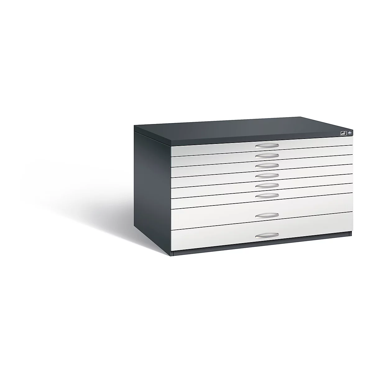 Armoire à plans en acier, pour formats jusqu'à DIN A0, 8 tiroirs