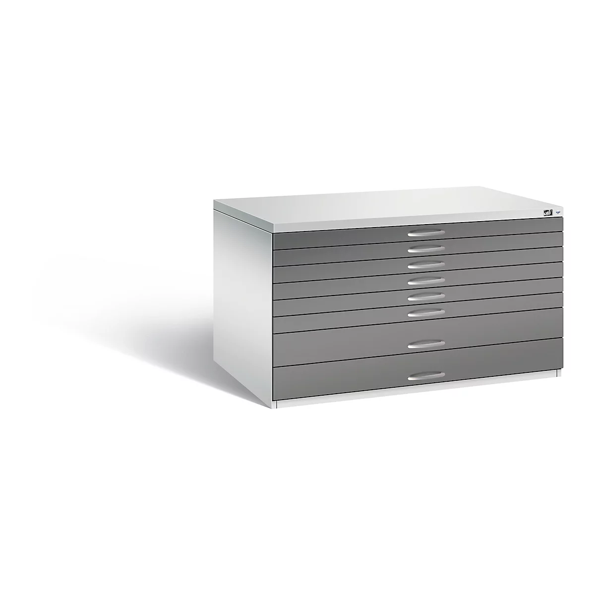 Armoire à plans en acier, pour formats jusqu'à DIN A0, 8 tiroirs