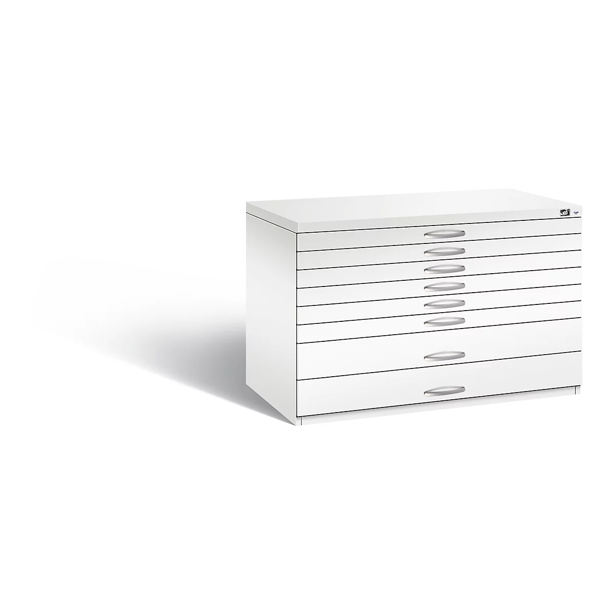 Armoire à plans en acier, pour formats jusqu'à DIN A1, 8 tiroirs