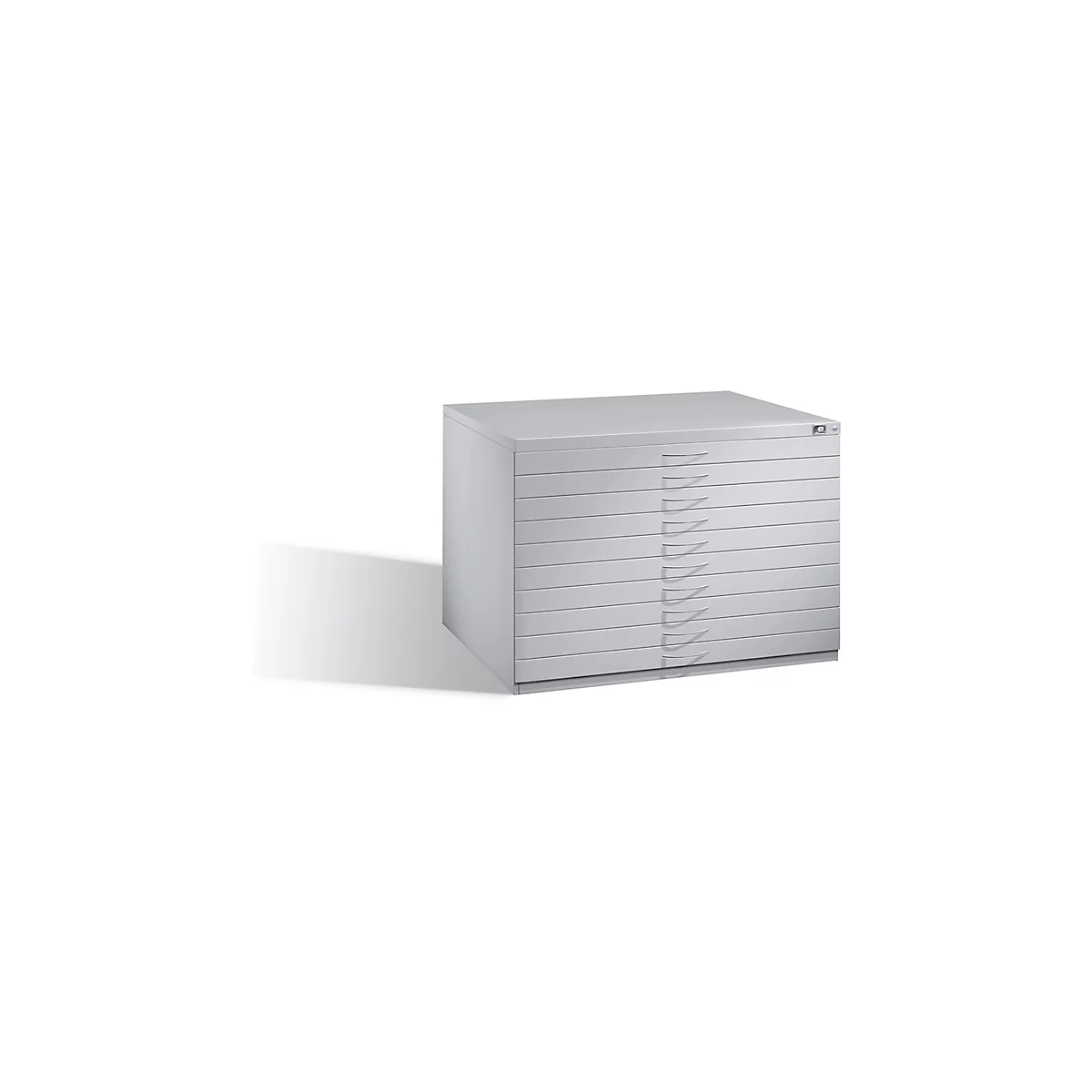 Armoire à plans en acier, pour tous les formats jusqu'à A1, 10 tiroirs,