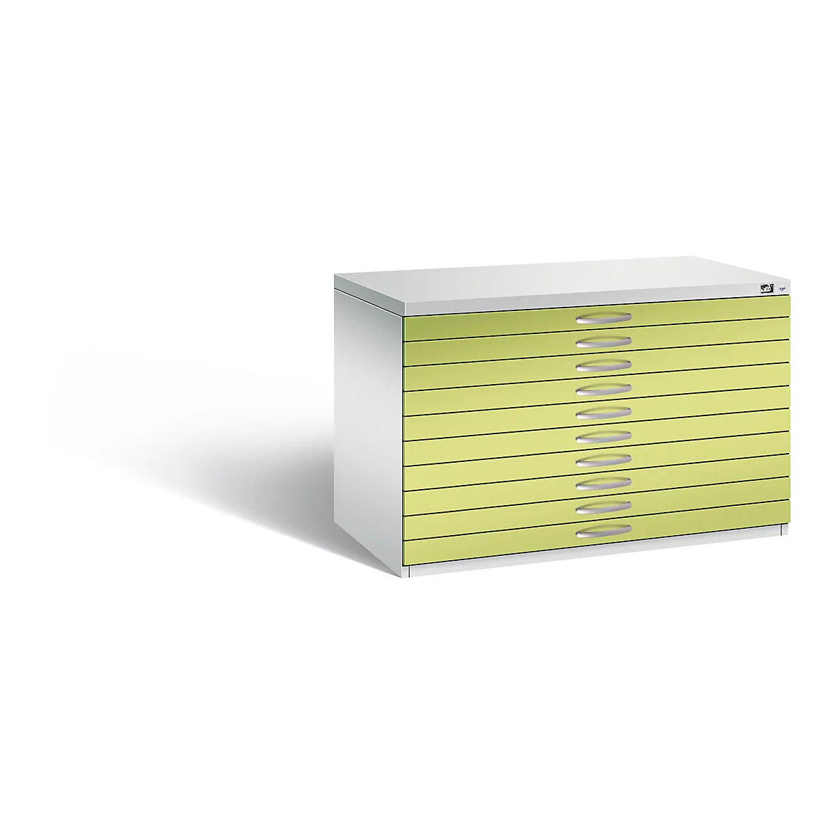 Armoire à plans en acier, pour tous les formats jusqu'à A1, 10 tiroirs,