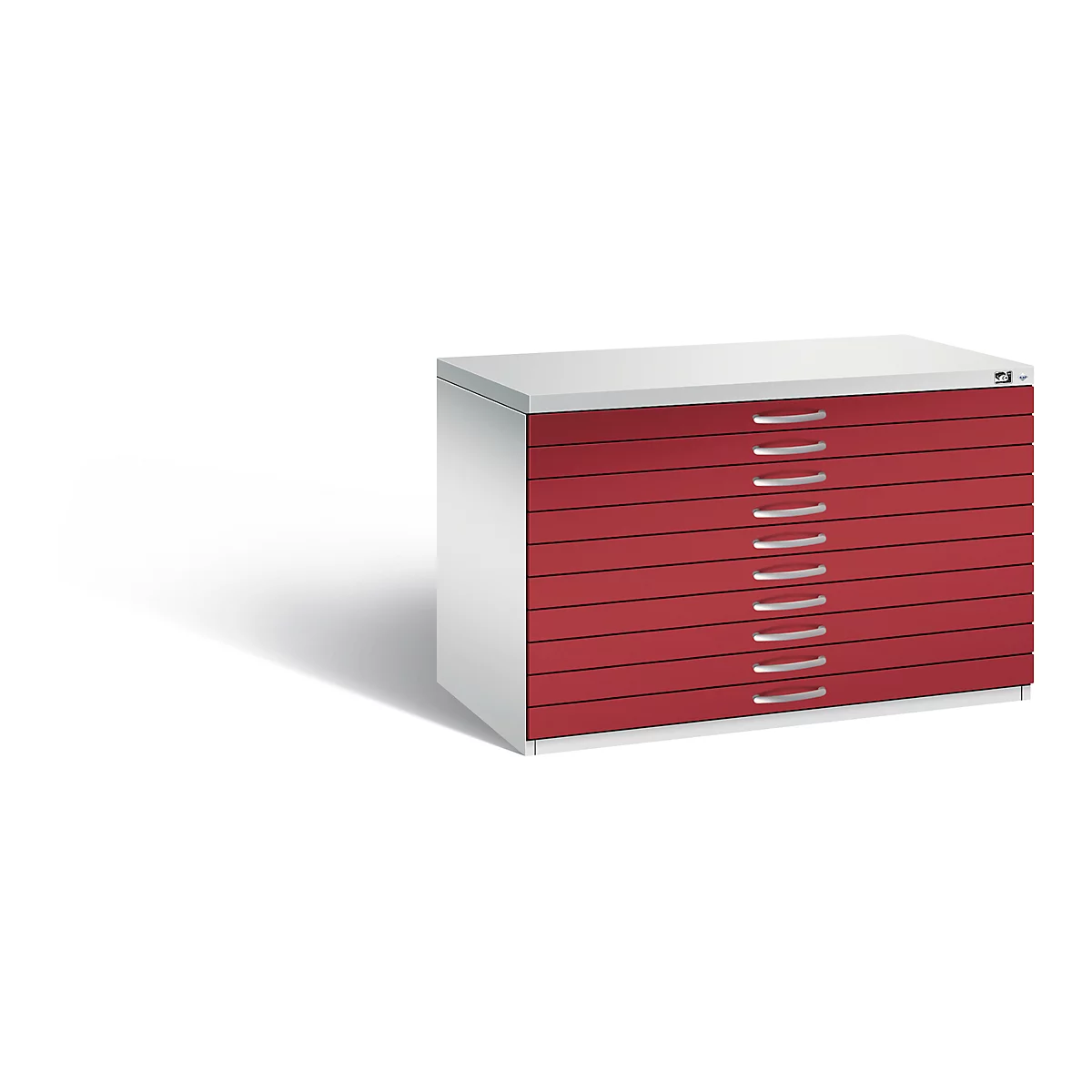 Armoire à plans en acier, pour tous les formats jusqu'à A1, 10 tiroirs,