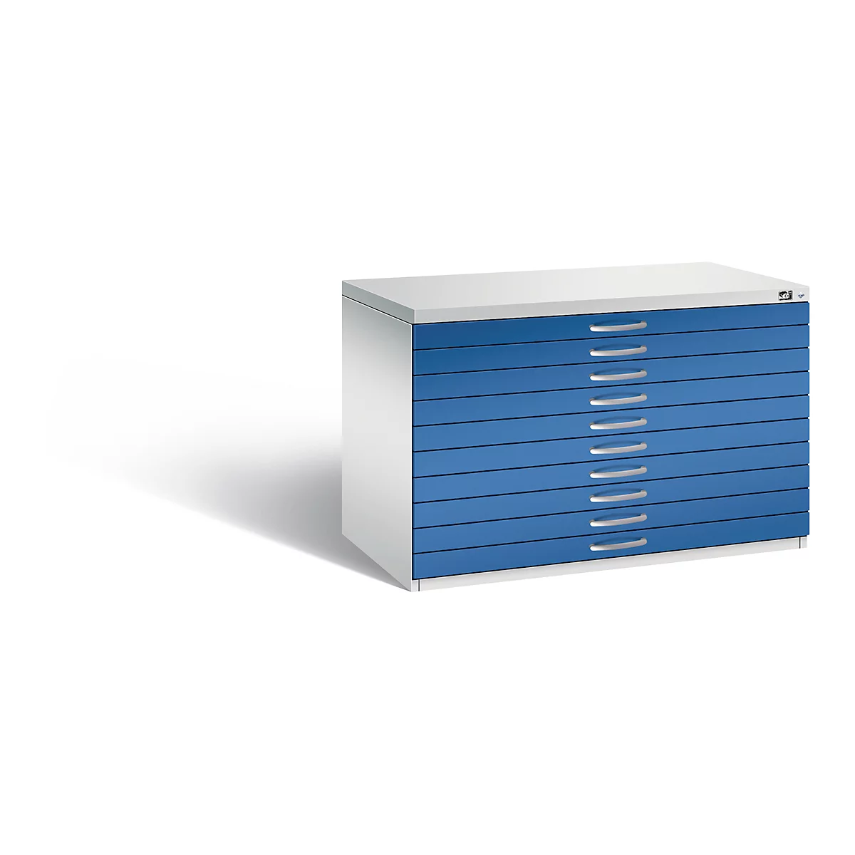 Armoire à plans en acier, pour tous les formats jusqu'à A1, 10 tiroirs,