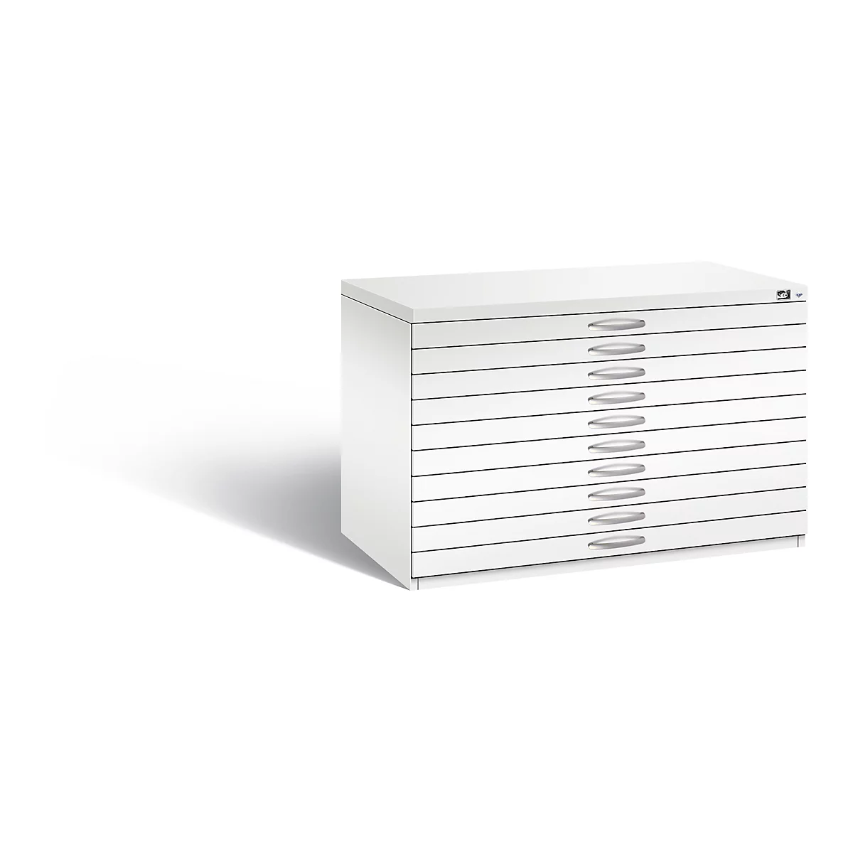 Armoire à plans en acier, pour tous les formats jusqu'à A1, 10 tiroirs,