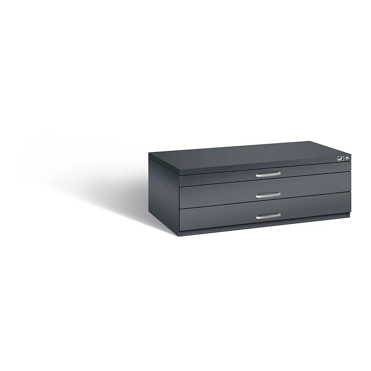 Armoire à plans en acier, pour tous les formats jusqu'à A1, 3 tiroirs