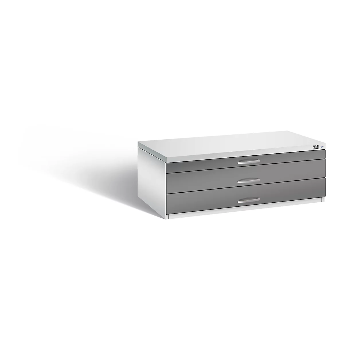 Armoire à plans en acier, pour tous les formats jusqu'à A1, 3 tiroirs