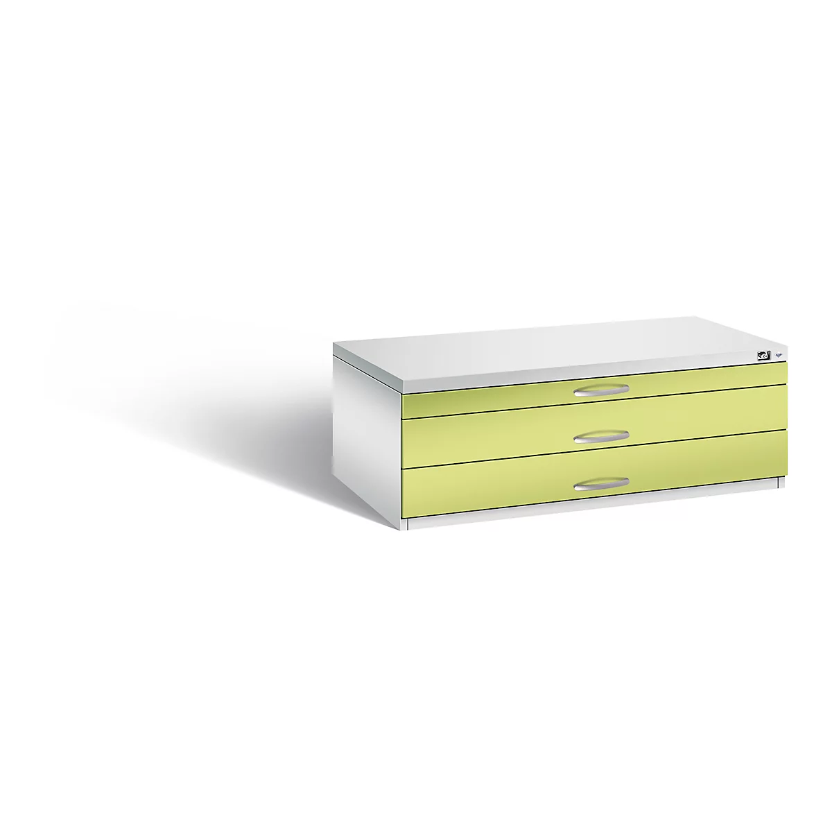 Armoire à plans en acier, pour tous les formats jusqu'à A1, 3 tiroirs