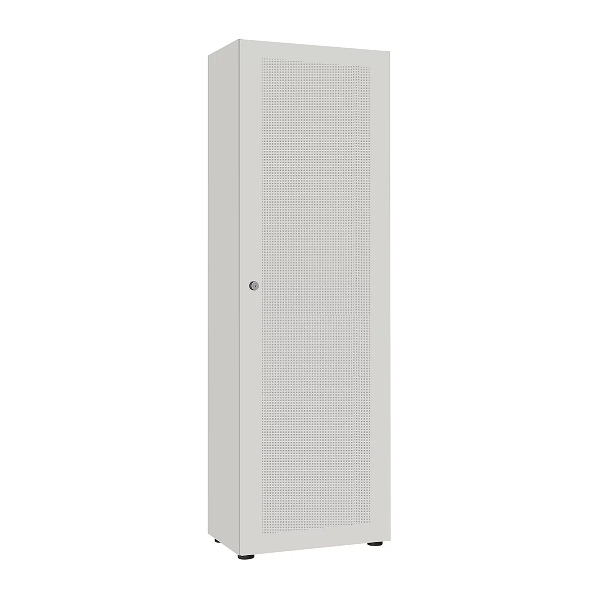 Armoire à porte battante avec 1 porte, alu blanc