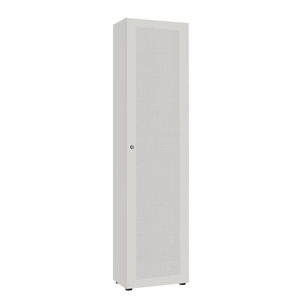 Armoire à porte battante avec 1 porte, alu blanc