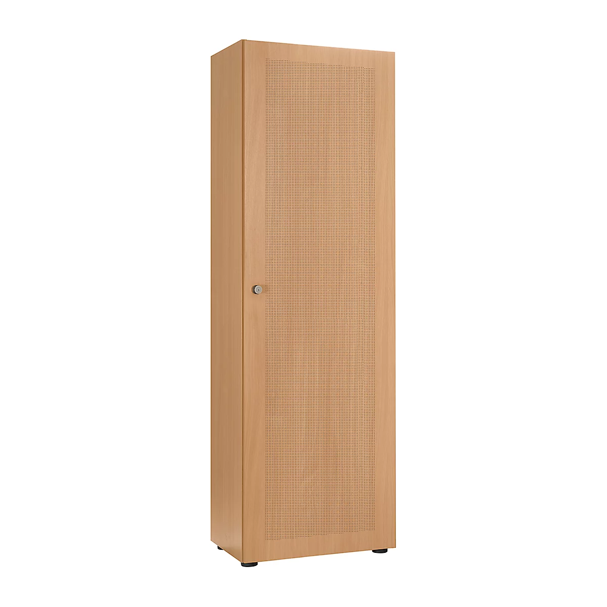 Armoire à porte battante avec 1 porte, coloris hêtre