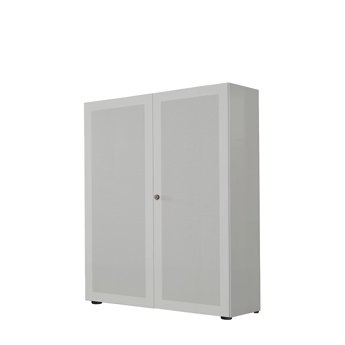 Armoire à portes battantes, 2 portes, surface acoustique, 1000 x 1930 mm, 5 HC, argent
