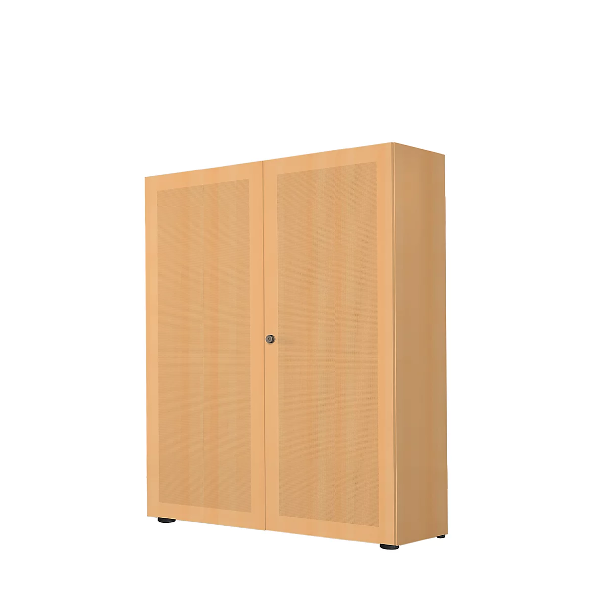Armoire à portes battantes, 2 portes, surface acoustique, 1000 x 1930 mm, 5 HC, coloris hêtre