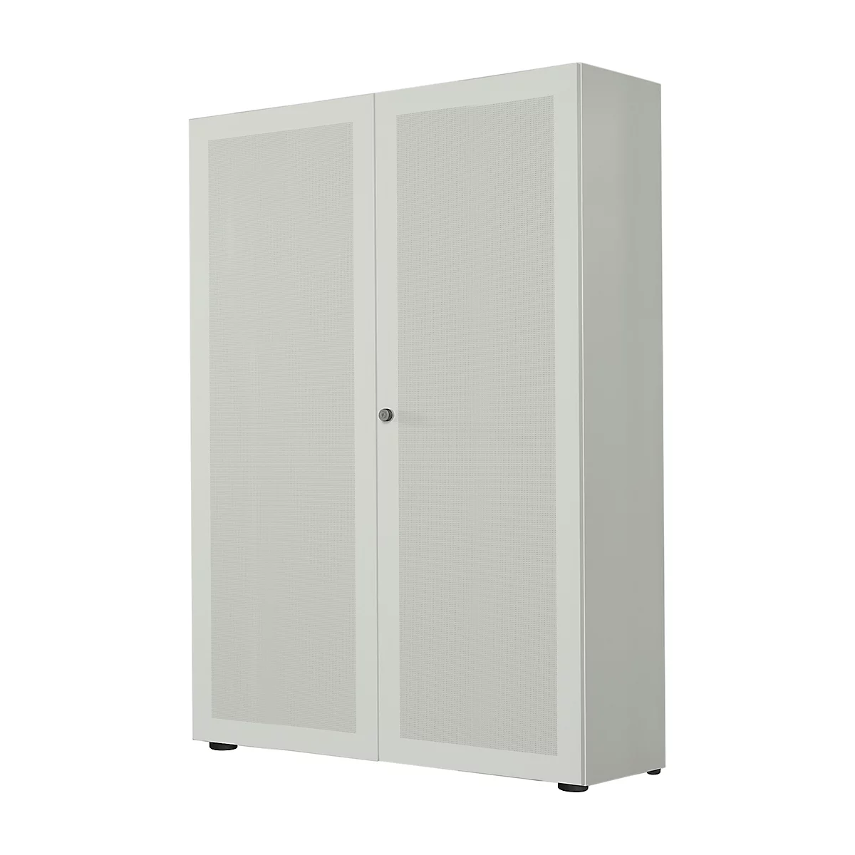 Armoire à portes battantes, 2 portes, surface acoustique, 1000 x 2300 mm, 6 HC, gris clair