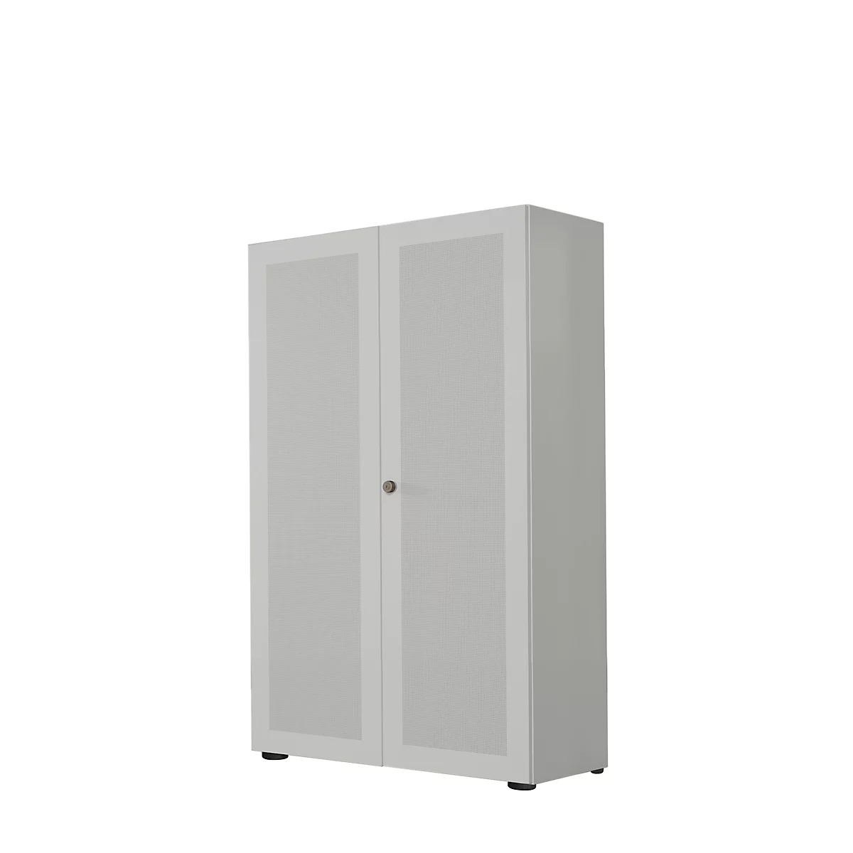 Armoire à portes battantes, 2 portes, surface acoustique, 800 x 1930 mm, 5 HC, argent