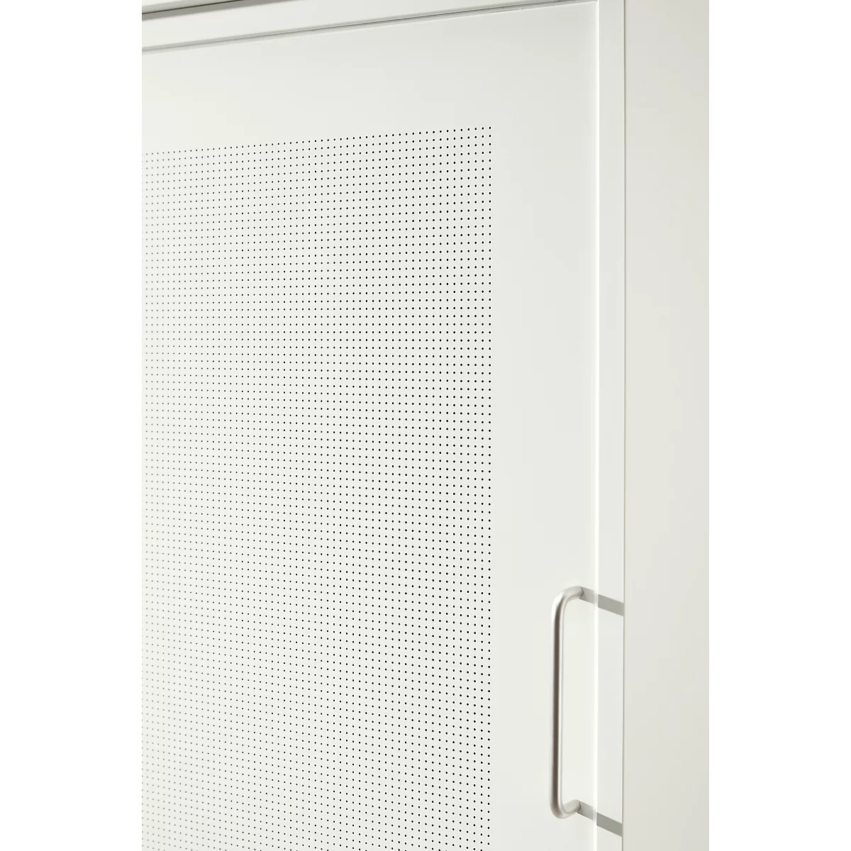 Armoire à portes battantes, 2 portes, surface acoustique, 800 x 1930 mm, 5 HC, blanc