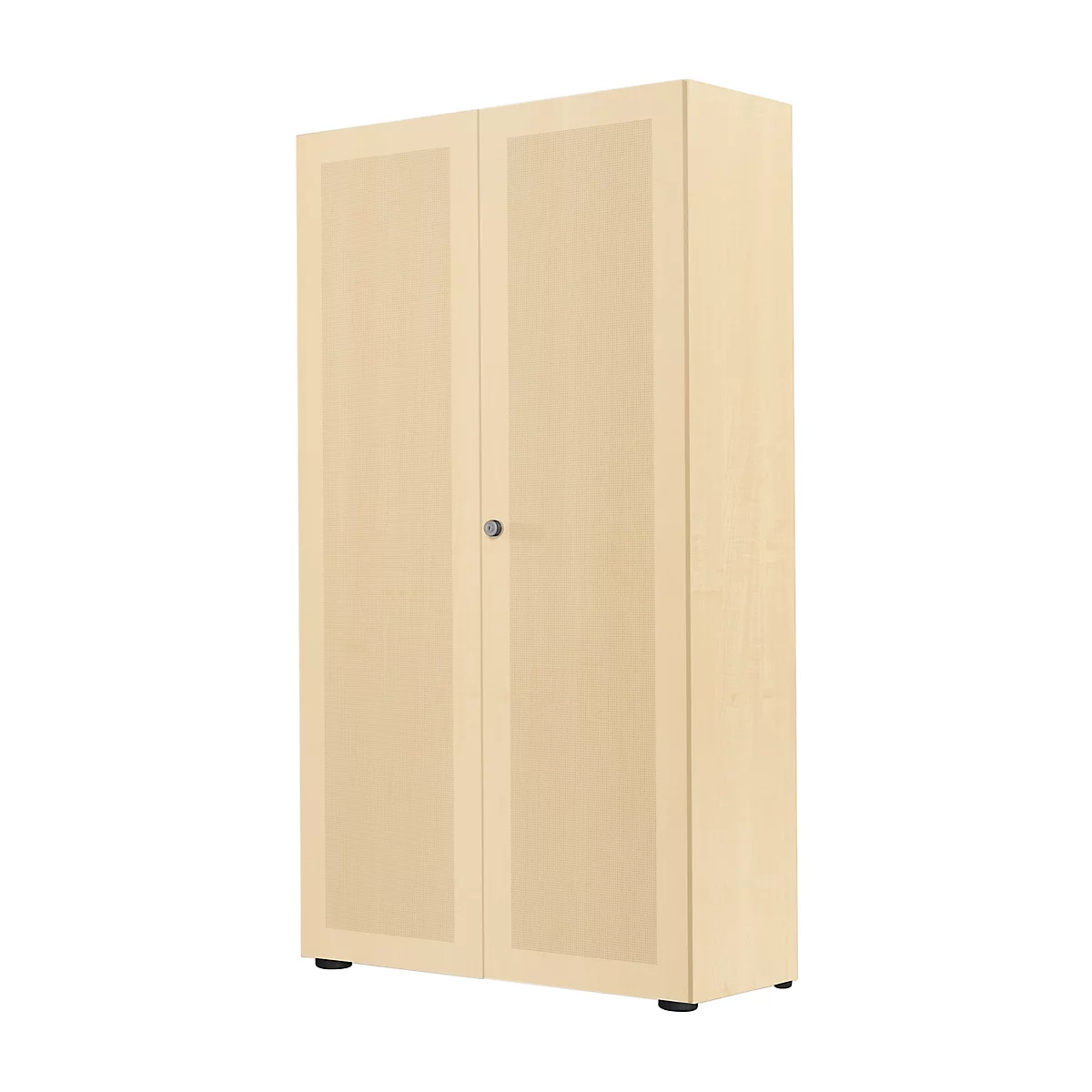 Armoire à portes battantes, 2 portes, surface acoustique, 800 x 2300 mm, 6 HC, coloris érable