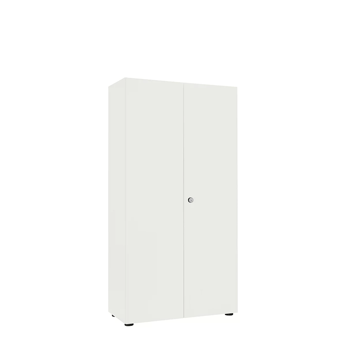 Armoire à portes battantes, l. 80 cm, 5 HC, blanc