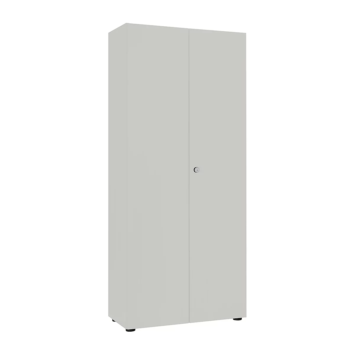 Armoire à portes battantes, l. 80 cm, 6 HC, argent