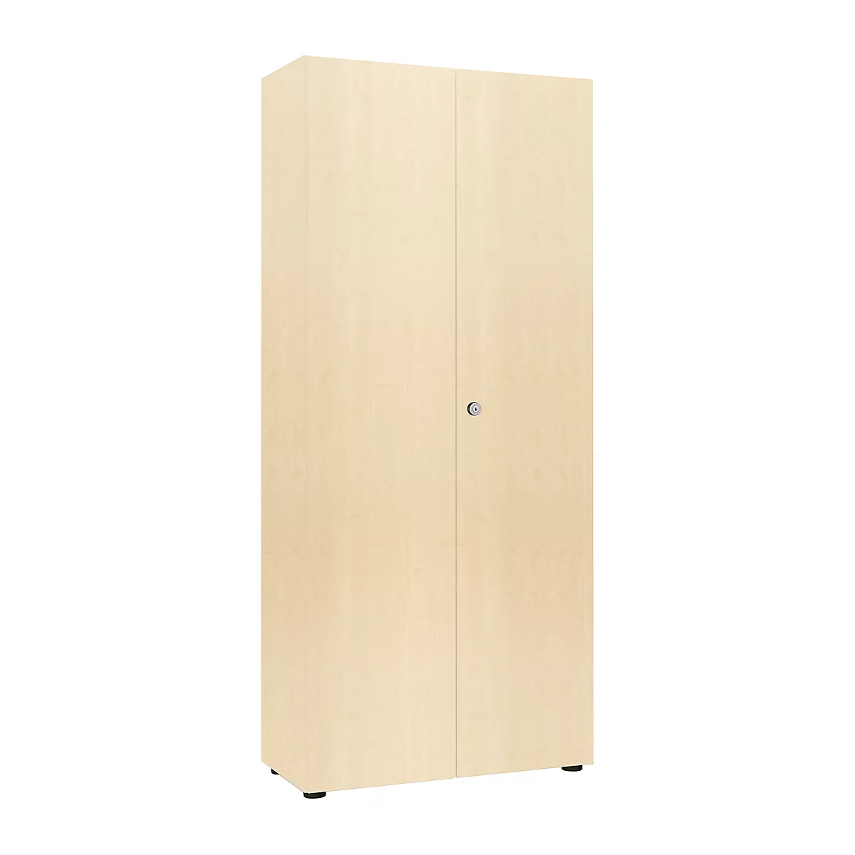 Armoire à portes battantes, l. 80 cm, 6 HC, érable