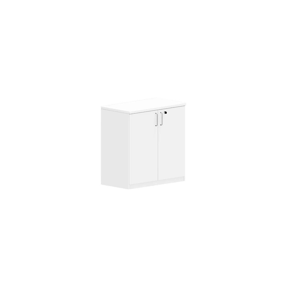 Armoire à portes battantes NEVADA - en bois - l. 800 x P 445 x H 825 mm - 2 HC - blanc