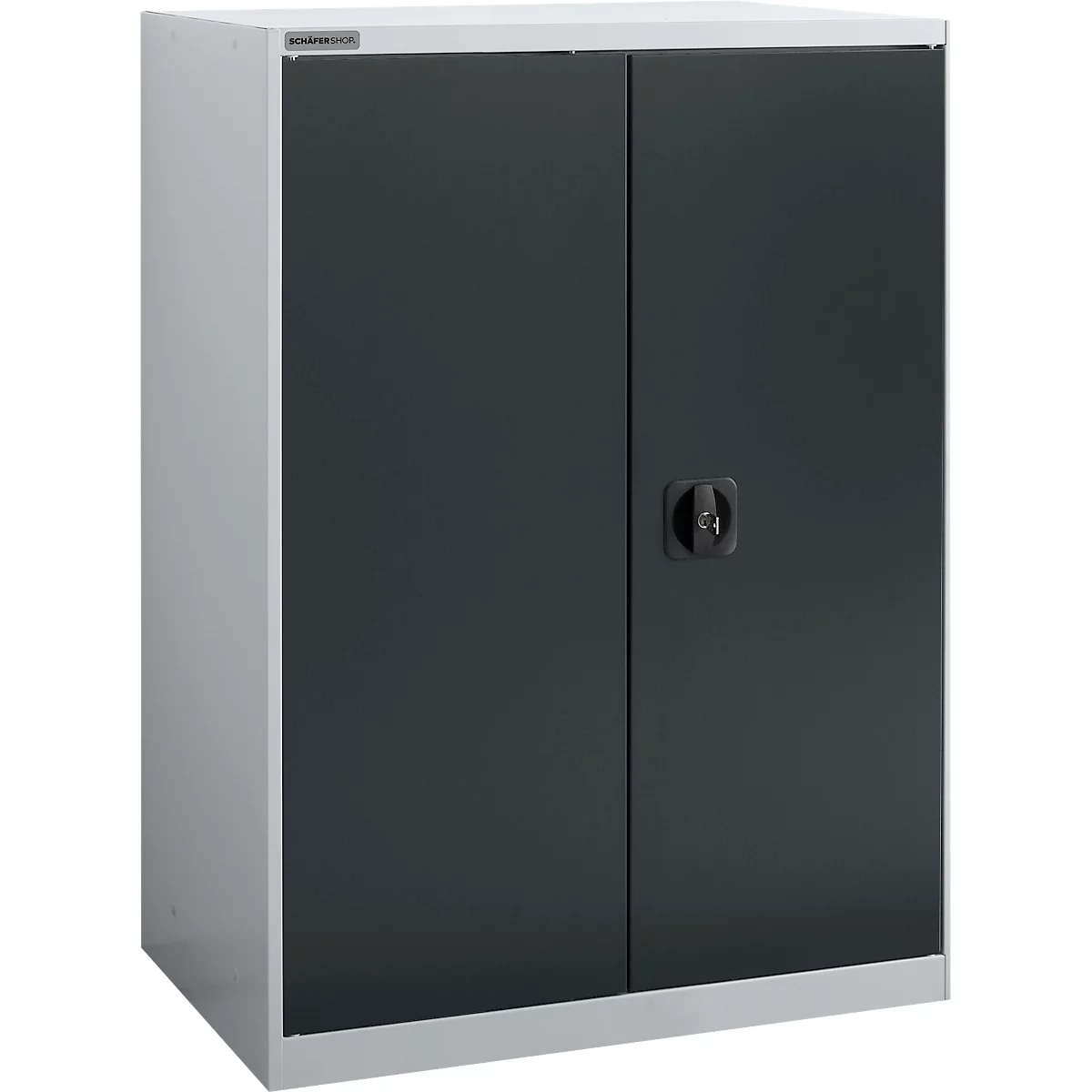 Armoire à portes battantes Schäfer Shop Select MS-i 12408, tôle d'acier, L 800 x P 400 x H 1215 mm, 3 HC, aluminium blanc/gris anthracite, jusqu'à 150 kg 